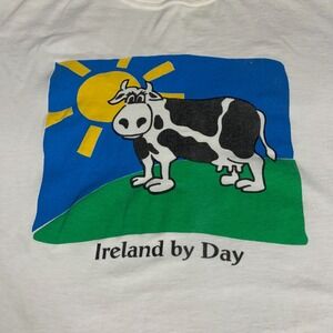 VTG High Sierra T Shirt Adult Large White Ireland by Day Cow Nature Outdoros
